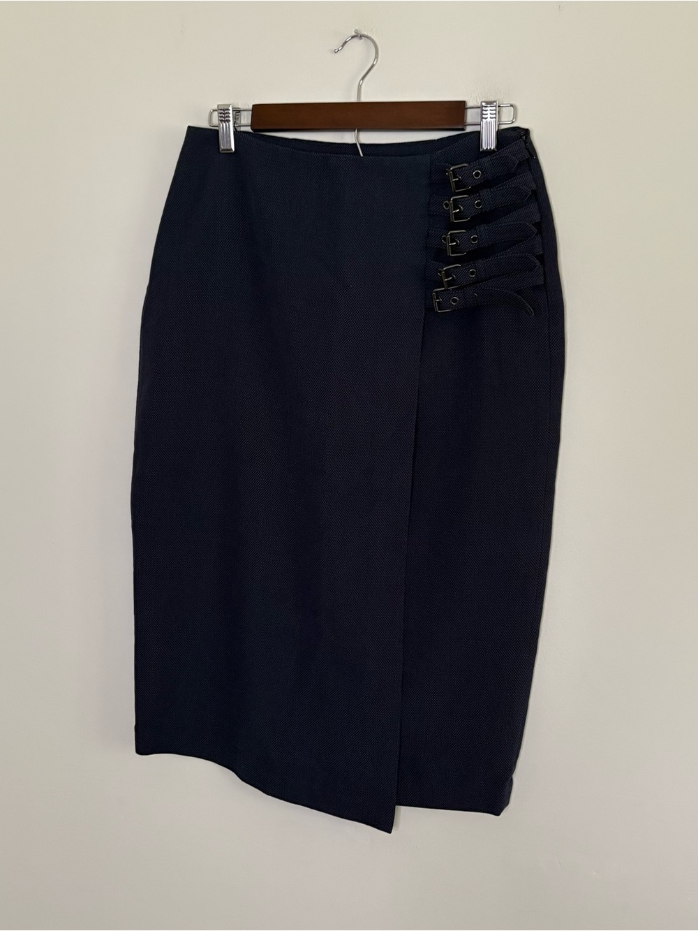 Worthington Women's Size 8 Navy Blue Skirt Long Lined Professional Career A7